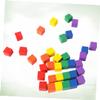 SAFIGLE 100pcs Colorful Wooden Cube Blocks Educational Craft Building Blocks for Boy Girl Smooth and Sturdy Square Cubes for Imaginative Play and Learning Activities view 3