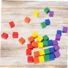 SAFIGLE 100pcs Colorful Wooden Cube Blocks Educational Craft Building Blocks for Boy Girl Smooth and Sturdy Square Cubes for Imaginative Play and Learning Activities view 4