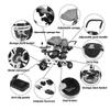 IesuTa 3-in-1 Removable Push Handle Kids Trike - Foldable, Adjustable Canopy, and Safe - Very Good Tricycle for Toddlers Age 2-5 - Twins Item Gifts (Color : Gray) view 2
