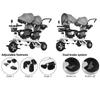 IesuTa 3-in-1 Removable Push Handle Kids Trike - Foldable, Adjustable Canopy, and Safe - Very Good Tricycle for Toddlers Age 2-5 - Twins Item Gifts (Color : Gray) view 3