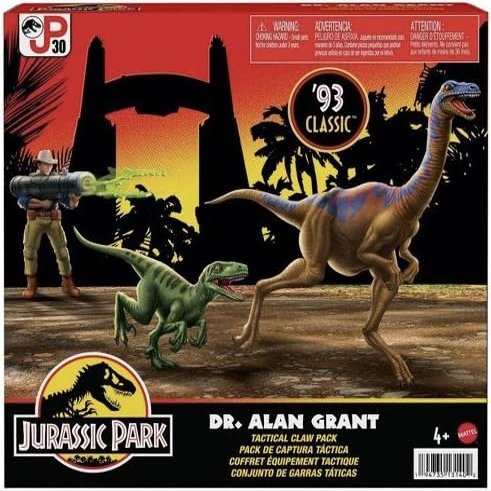 Mattel The Jurassic Park '93 Classic Dr. Alan Grant Tactical Claw Pack