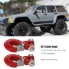2Pcs Winch Trailer Hooks RC Trailer Hook Aluminum Alloy Simulation Climbing Car Tow Hook for 1/10 Scale Crawler Truck SCX10 D90 D110 TF2(18.5x11.5mm/0.7x0.5in)(Red) view 2