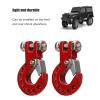 2Pcs Winch Trailer Hooks RC Trailer Hook Aluminum Alloy Simulation Climbing Car Tow Hook for 1/10 Scale Crawler Truck SCX10 D90 D110 TF2(18.5x11.5mm/0.7x0.5in)(Red) view 3