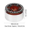 2Pcs 1.9 Inch Beadlock Wheels Crawler Wheel Hub RC Aluminium Alloy Crawler Car Rims with Socket Spanner for Crawler(Gold) view 2