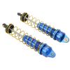 2Pcs RC Shock Absorber, 115mm / 4.5in Oil Pressure Adjustable Assembled RC Damper Set with Springs for Axial SCX10 90046 AXI03007 1/10 RC Crawler Car(Blue) view 1