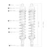2Pcs RC Shock Absorber, 115mm / 4.5in Oil Pressure Adjustable Assembled RC Damper Set with Springs for Axial SCX10 90046 AXI03007 1/10 RC Crawler Car(Black) view 2
