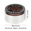 2Pcs 1.9 Inch Beadlock Wheels Crawler Wheel Hub RC Aluminium Alloy Crawler Car Rims with Socket Spanner for Crawler(Bronze) view 2