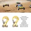 RC Trailer Hooks 2Pcs 0.7x0.5in - Aluminum Alloy Winch Tow Hook for 1/10 Scale Crawler SCX10 D90 D110 TF2, Durable & Lightweight RC Car Accessory (Gold) view 3
