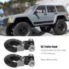 2Pcs Winch Trailer Hooks RC Trailer Hook - Aluminum Alloy Simulation Climbing Car Tow Hook for 1/10 Scale Crawler Truck SCX10 D90 D110 TF2(18.5x11.5mm/0.7x0.5in)(Black) view 2