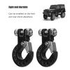 2Pcs Winch Trailer Hooks RC Trailer Hook - Aluminum Alloy Simulation Climbing Car Tow Hook for 1/10 Scale Crawler Truck SCX10 D90 D110 TF2(18.5x11.5mm/0.7x0.5in)(Black) view 3