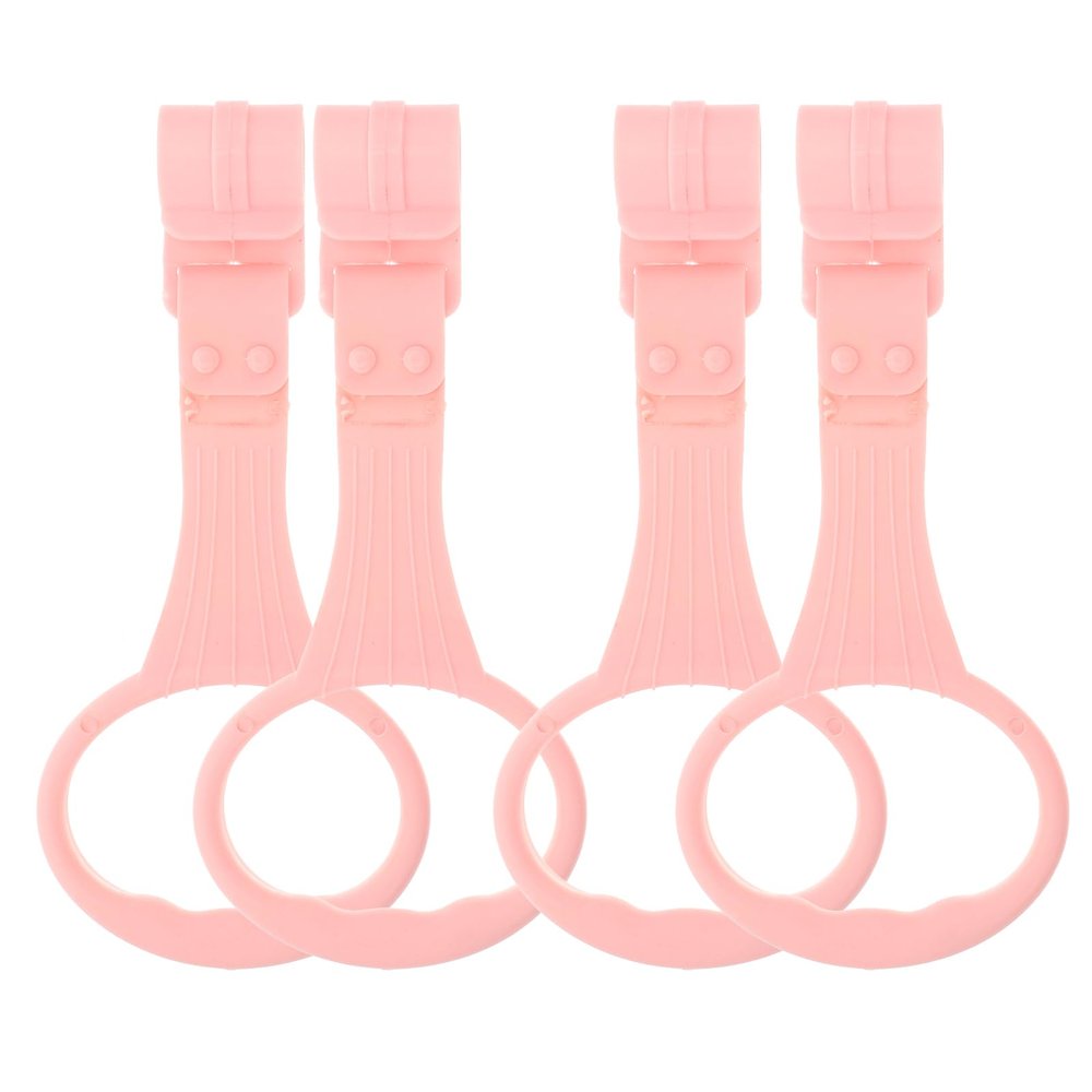 VANZACK 4 Pcs Baby Pull up Rings Baby Playpen Pull up Rings Baby Bed Stand Walking Exercises Assistant - Crib for Infant Toddler