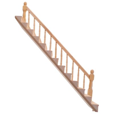 1:12 Scale Miniature Staircase Handrail for Dollhouse Wooden Indoor Decor Accessory