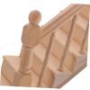 1:12 Scale Miniature Staircase Handrail for Dollhouse Wooden Indoor Decor Accessory view 2