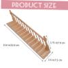 1:12 Scale Miniature Staircase Handrail for Dollhouse Wooden Indoor Decor Accessory view 3