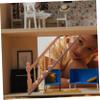 1:12 Scale Miniature Staircase Handrail for Dollhouse Wooden Indoor Decor Accessory view 4