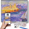 DIY Oil Painting Kit,Antibes Painting by Henri-Edmond Cross Paint by Numbers Kit for Kids and Adults view 1