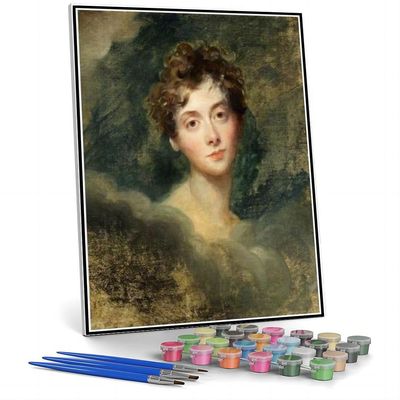 DIY Oil Painting Kit,Lady Caroline Lamb Painting by Thomas Lawrence Paint by Numbers Kit for Kids and Adults