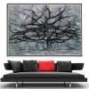 DIY Oil Painting Kit,The Gray Tree Painting by Piet Mondrian Paint by Numbers Kit for Kids and Adults view 2