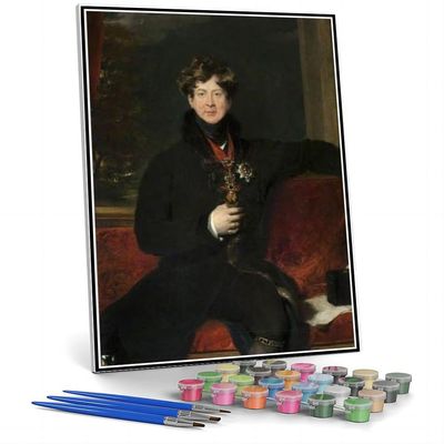 DIY Oil Painting Kit,George Iv Painting by Thomas Lawrence Paint by Numbers Kit for Kids and Adults