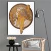 DIY Oil Painting Kit,Byzantine Head The Blonde Painting by Alphonse Mucha Paint by Numbers Kit for Kids and Adults view 3