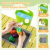 HONEY JOY Mud Kitchen, Fir Wooden Play Kitchen for Toddlers, Mud Table, Running Water, Removable Sink, Outdoor Kids Kitchen Playset, Mud Kitchen for Kids Outdoor, Gift for Boys Girls view 2