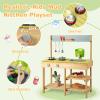 HONEY JOY Mud Kitchen, Fir Wooden Play Kitchen for Toddlers, Mud Table, Running Water, Removable Sink, Outdoor Kids Kitchen Playset, Mud Kitchen for Kids Outdoor, Gift for Boys Girls view 4