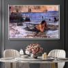 DIY Oil Painting Kit,The Merman Painting by John William Waterhouse Paint by Numbers Kit for Kids and Adults view 3