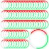 Lewtemi 100 Pcs 22'' Christmas Glow Necklaces Bulk Red White Green Necklaces with 100 Connectors Xmas Accessories Glow in The Dark Party Favors for Kids Adults(Red White Green) view 1