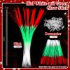 Lewtemi 100 Pcs 22'' Christmas Glow Necklaces Bulk Red White Green Necklaces with 100 Connectors Xmas Accessories Glow in The Dark Party Favors for Kids Adults(Red White Green) view 2