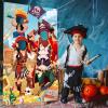 DPKOW Kids Pirate Photo Prop, Fun Fabric Face in Hole Backdrop Door Banner for Kids Birthday Party Decorations, Giant Pirate Face Photo Banner, 3.3x6ft view 4