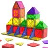 Crenova Magnetic Tiles Toddler Magnet Toys, Mini Magnetic Building Blocks for Kids Ages 3+ Travel Set, Educational Toy for Boys Girls Sensory Play Preschool Learning Classroom Must Haves view 1