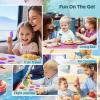 Crenova Magnetic Tiles Toddler Magnet Toys, Mini Magnetic Building Blocks for Kids Ages 3+ Travel Set, Educational Toy for Boys Girls Sensory Play Preschool Learning Classroom Must Haves view 2