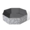 Foldable Ball Pit for Toddlers Large Soft Indoor Outdoor Pop Up Baby Kids Infant Ballpit Big Collapsible Puppy Dog Cat Pits with Basketball Hoop (Balls Not Included), Gray Leaves view 1