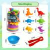 Counting Dinosaurs Toys Matching Games with Sorting Bowls for Kids Toddler Learning Activities Preschool Must Have Manipulatives Montessori Fine Motor Skills Toys Age 3 4 5 Years (Dinosaurs) view 2