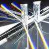 QFkris 2 Pack 6inch K9 Crystal Optical Glass Triangular Prism Clear Triple Prism for Photography Effects Physics Teaching Light Spectrum Optics Kits,Clear view 3