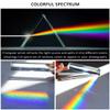 QFkris 2 Pack 6inch K9 Crystal Optical Glass Triangular Prism Clear Triple Prism for Photography Effects Physics Teaching Light Spectrum Optics Kits,Clear view 4
