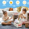 WHOHOLL Wooden Ice Cream Toys Kids Play Store Pretend Toy for Toddlers, Play Kitchen Accessories with Scoop, Menu, Ice Cream Play Set Birthday for 3 4 5 6 Year Old Girls Boys view 4