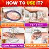 2 Pcs Flow Ring Spinner Ring Arm Toy - 5.1" Color - Changing Fidget Flow Toy with a Pleasant Smooth Surface, Easter Basket Stuffers Addition - Entertaining Geometric Magic Bracelet with Calming Effect view 3