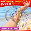 2 Pcs Flow Ring Spinner Ring Arm Toy - 5.1" Color - Changing Fidget Flow Toy with a Pleasant Smooth Surface, Easter Basket Stuffers Addition - Entertaining Geometric Magic Bracelet with Calming Effect view 4