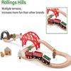 Giant bean 36PCS Forest Wooden Train Set Toy for Toddler Kids, Expandable Changeable Wooden Train Track for Boys & Girls 3-7, Christmas Birthday Gift, fits for Brio,Thomas, Melissa and Doug view 3