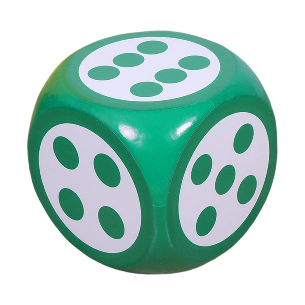 Almencla Foam Dice, D6 Board Game, Learning Math Teaching, Educational Toys, Dice Cubes Block, 12inch for Boys Girls, Teacher Classroom Kids Children, Green