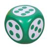 Almencla Foam Dice, D6 Board Game, Learning Math Teaching, Educational Toys, Dice Cubes Block, 12inch for Boys Girls, Teacher Classroom Kids Children, Green