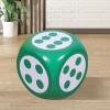 Almencla Foam Dice, D6 Board Game, Learning Math Teaching, Educational Toys, Dice Cubes Block, 12inch for Boys Girls, Teacher Classroom Kids Children, Green view 3