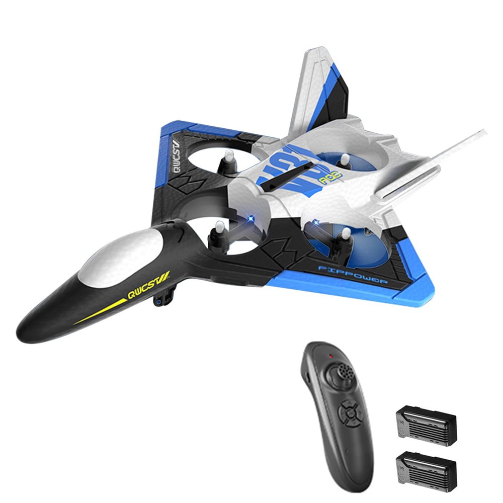 GoolRC RC Plane, 6 Channel RC Airplane, 2.4GHz Remote Control Airplane, Foam RC Glider, Easy to Fly RC Aircraft, V31 RC Jet Fighter with 3D Flips, Gravity Sensing, Headless Mode, 2 Batteries
