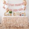 A Little Princess is on her Way Banner, Princess Baby Shower Decorations, Crown Gender Reveal Party Decoration, Baby Girls Birthday Party Supplies Rose Gold view 3