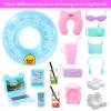 Miunana 36 PCS Boy Doll Travel Outfits for 4-6 Inch Doll Include 20 PCS Top and Pants for 5.3 Inch Clothes and Accessories with 14 Dollhouse Furniture and 2 Pairs of Boy Doll Shoes view 3