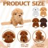 Ceenna 16 Pcs Puppy Dog Stuffed Animal Slap Bracelets Party Favors Plush Slap Bracelets Bulk 8.66 Inch Wristband for Valentine Galentines Gift Classroom Prizes Wedding Birthday Baby Shower, Colorful view 2