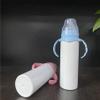 2-in-1 8oz Doudle Walled Stainless Steel Baby Bottle (Blue) view 2