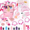 EULRGAUS Pretend Makeup for Toddlers, Kids Makeup Kit for Girl, Play Makeup for Little Girls, Toddler Makeup Kit with Unicorn Bag for Little Girls Age 3 4 5 6 7+ Christmas Birthday Gift (Fake Makeup) view 1