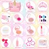 EULRGAUS Pretend Makeup for Toddlers, Kids Makeup Kit for Girl, Play Makeup for Little Girls, Toddler Makeup Kit with Unicorn Bag for Little Girls Age 3 4 5 6 7+ Christmas Birthday Gift (Fake Makeup) view 2